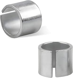 1 Pair Battery Post Shims, Negative & Positive Battery Terminal Shim Converters, Pure Lead Battery Terminal Adaptor Sleeves for Most Vehicles, Universal Car Accessories