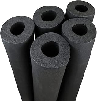 Water Pipe Insulation Tubing 3/4" 1" 1-1/4" 1-1/2" 2" 2-1/2" 3" 3-1/2" 4" Inner Diameter Foam Tube Insulation for 0.79"/1.18" Thick Wall Insulation Lagging Wrap (0.79", ID 1-1/4")