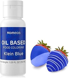 Oil Based Food Coloring for Chocolate - 30 Milliliters Upgraded Klein Blue Oil Food Color for Baking Cake Decorating, Edible Food Dye for Candy Melts Cookies Easter Egg Icing Fondant Meringues
