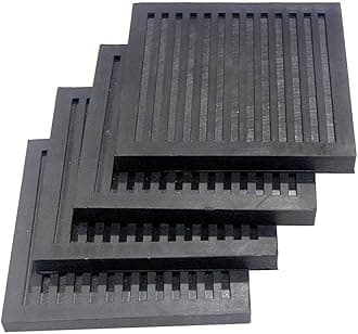 Rubber Anti-Vibration Pads Reduce Noise and Protect Floors 6 inch x 6 inch x 1 inch Thickness, Furniture and Washing Machine Pads for Water Pump Base Pads (6X1 INCH 4PC)