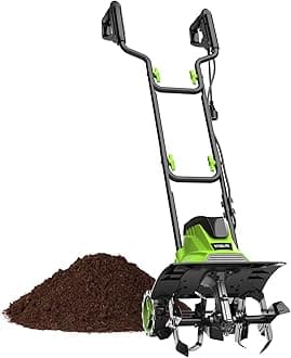 14-Inch Corded Electric Tiller, 10 Amp Powerful Garden Cultivator for Soil Preparation and Landscaping – Lightweight, Durable, and Easy to Use