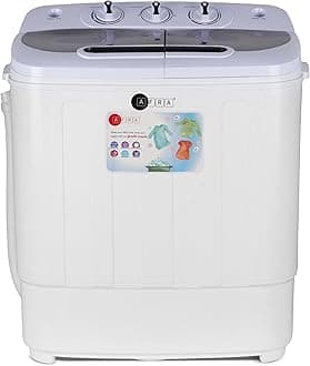 AFRA Twin Tub Washing Machine Baby, 3.6kg Capacity, 220-240V, 50-60Hz, Non-Slip Foot Pad, Elution Separation, Compact Size, Spin and Dry,1 Year Warranty,AF-3624BWTT