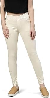 ADBUCKS Women's Slim Fit Mid Rise Jeggings -, Skinny, Wide Leg Jean, Elasticated