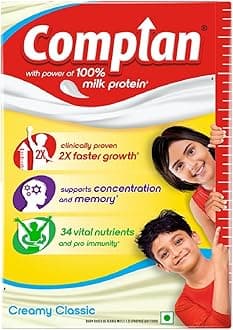 Nutrition Drink Powder for Children, Creamy Classic Flavour, 500 g Carton | Nutrition drink for kids with protein & 34 vital nutrients