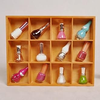 LONG TAO Vintage 12 Compartments Wooden Organizer Box 13.4x10.6x2 Inch Solid Wood Storage Tray Desktop Display for Jewelry Makeup Office Supplies Antique Home Decor Craft Organization (Vintage Color)