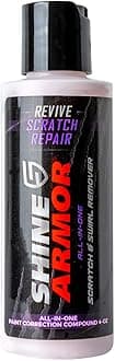 Shine Armor Revive Scratch Swirl Repair & Remover - Car Scratch Remover Polish for Cars Surface, Hairline, Branch, Deep Marks - Paint, Polish, Scuff, Blemish Car Scratch Repair Restorer (4oz)