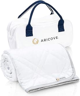 Aricove Weighted Blanket for Kids and Adults, 5 lbs, Small Weighted Blanket for Travel/Home, Soft Bamboo Viscose, 36x48 inches, Machine Washable, White