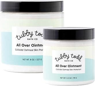 All Over Ointment - Baby Eczema Cream, Everyday Multi-Purpose Sensitive, Dry, Irritation Baby Skin Relief Cream, Steroid & Gluten Free, Fragrance Free, 3.5 oz & 8oz, 2 Pack