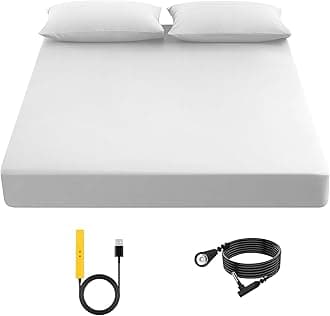 Grounding Sheet, 90% Organic Cotton + 10% Pure Silver Organic Fitted Grounded Sheet for Improved Sleep, Connected Earth Energy - Healthy Sleep Therapy (White, (78.2 * 80.2 * 15inch))