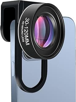 4K UHD 10X Macro Lens for iPhone & Android, Universal Clip-On Phone Camera Lens — No Distortion, No Vignetting, 3–12cm Focus Distance, Ideal for Flowers, Jewelry & Close-Up Photography