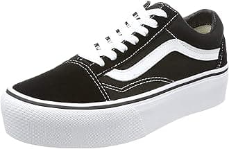 Vans Women's Old Skool Platform Trainers, Black (Black/White Y28), 3 UK (35 EU)