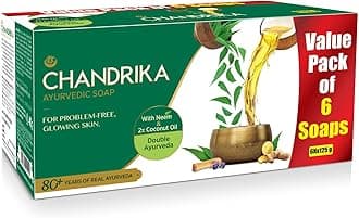Chandrika Ayurvedic Soap, 125g (Pack Of 6)