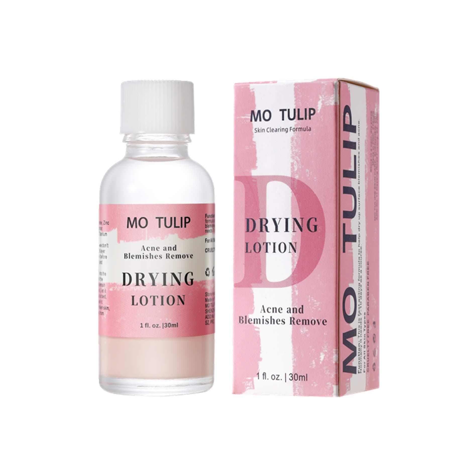 MO TULIP Acne Drying Lotion, Overnight Acne Acid and Acne Spot Treatment for Face and Body, Pimple Lotion Spot Treatment, Dry Out Pimples, Blemishes, and Clean pores (1OZ)