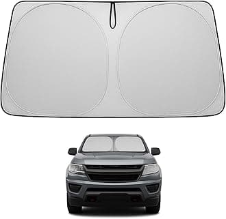 Proadsy 2025 Upgrade Windshield Sun Shade Custom Fit Chevrolet Colorado 2015-2022 4-Layer Foldable Front Sunshade Protector Sun Visor Blocks UV Rays Keep Car Cooler Accessories