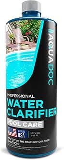Pool Clarifier Liquid for Fast Acting Cloudy Water Treatment, Swimming Pool Water Clarifier Pool Owners Love, Use Our Clarifier to Keep Your Pool Clear - AquaDoc 32oz