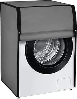 Amazon Brand - Umi. Front Load Washing Machine Cover Suitable for LG 5.5 kg, 6 kg, 6.5 kg (Grey, 50cms X 63cms X 81cms)