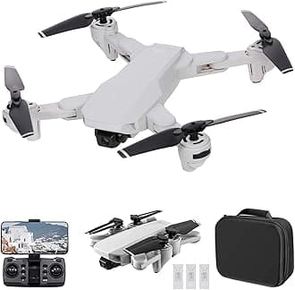 GPS Drone with 4K Camera, 5G WiFi FPV Foldable RC Drone, Optical Flow Positioning RC Quadcopter with Headless Mode, Waypoint Flight, Follow Me,3 Batteries