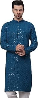 Men's Chikankari Embroidered and Sequence Kurtas