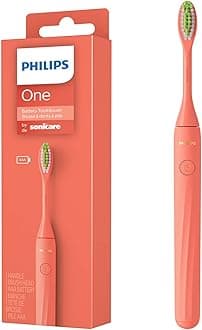Philips One Electric Toothbrush by Sonicare I No 1 Dentist Recommended Sonic Toothbrush I 90 Days Battery Life I 13000 Micro Vibrating Bristles for Gentle Cleaning & Brighter Smile I Sleek &