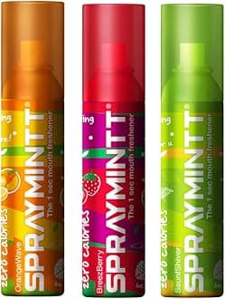 Spraymintt Mouth Freshener | Mukhwas | Breath Freshener | Oral Hygiene |175+ sprays of instant long lasting with Zero Calories Freshness | Orangewave flavour + Brezeberry flavour + Saunfshiver flavour | 15g - Combo of 3