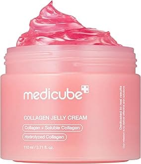 Collagen Jelly Cream- Niacinamide & Freeze-Dried Hydrolyzed Collagen - Boosts skin's barrier hydration and gives 24h Glow & Lifted Look - No artificial color, Korean skincare (3.71 fl.oz.)