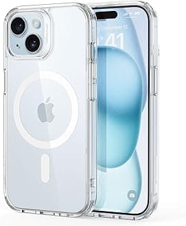 For iPhone 15 Case, Compatible With Magsafe, Military-Grade Case Protection, Yellowing Resistant, Scratch-Resistant TPU Back, Magnetic Phone Case For iPhone 15, Classic Series, Clear