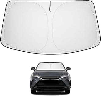 Proadsy 2026 Upgrade Windshield Sun Shade Custom Fit Toyota Venza 2021-2024 4-Layer Foldable Front Sunshade Protector Sun Visor Blocks UV Rays Keep Car Cooler Accessories