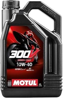 Motul 104121 300V Factory Line 4T 10W-40 100% Synthetic Engine Oil 4 Liters Ester Core Technology Racing Motorcycle Motor Lubricant