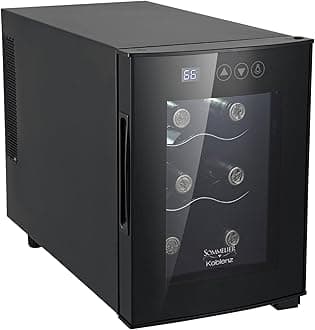 Koblenz 12 Free Standing Dual Zone Fridge and Chiller, 750 ml Wine Bottles (EVFK-06), Black