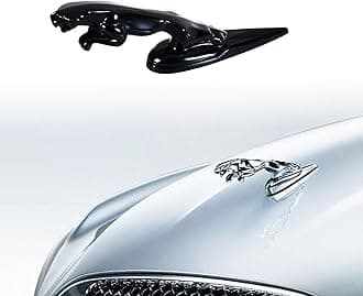Hood Emblem - Compatible with XE, XF, XJ JG Accessories- 3D Classical Design - Hood Emblem in Chrome/Black Finish(Black)