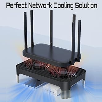 Network Devices Cooling Solution USB Dual Fan, Large Airflow USB Quiet Computer Fan Portable Compatible for Router TV Receiver DVR PlayStation Xbox Computer Cabinet Cooling