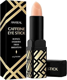 ANAREAL Caffeine Under Eye Balm Stick (1 Pack) – Hydrating Eye Brightener for Dark Circles & Puffiness, Cooling Eye Cream Stick for Eyes, Face & Under Eye Bags