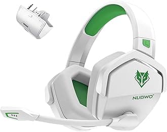 NUBWO G06 Upgraded 2.4Ghz Wireless Gaming Headset for All-Platform - 23ms Low Latency Audio - 100-Hour of Playtime - 50mm Drivers