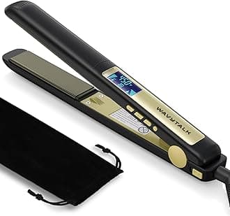 Wavytalk Hair Straightener, 100% Pure Titanium Flat Iron Hair Straightener Dual Voltage Creates Silky Hair Instantly, 1 Inch Flat Iron 170℉-450℉