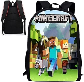 MIFKLMVKids Backpacks Mine-Craftt School Bag Cartoon Creeper Backpack School Backpack Children School Bag Travel Rucksacks Book Bags