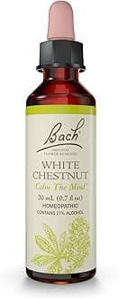 Bach Original Flower Remedies, White Chestnut - Calm The Mind - Natural Homeopathic Flower Essence for Emotional Balance - Vegan, Gluten Free, Sugar Free - 20mL Dropper