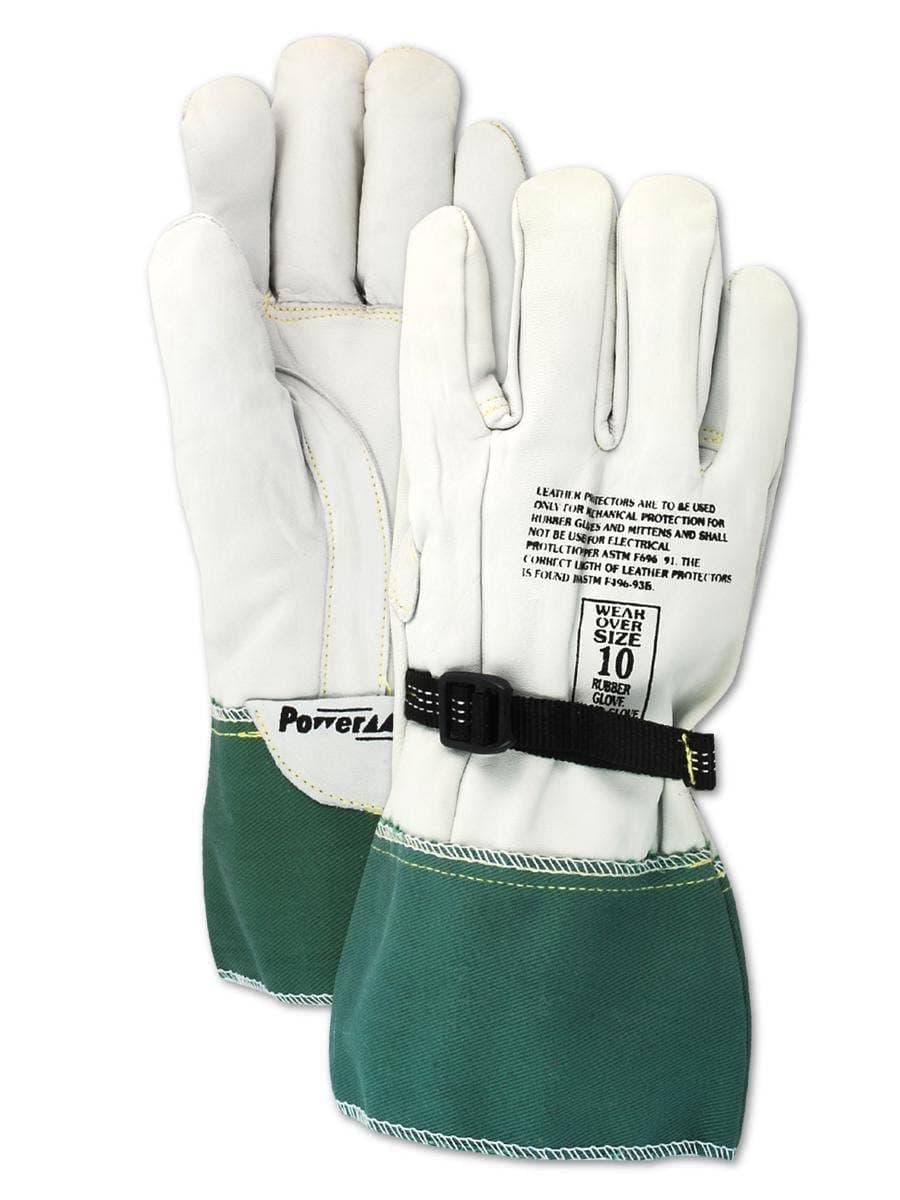 PowerMaster Low Voltage Leather Lineman Protector Gloves, 1 Pair, Size 9.5 (12604)