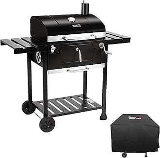 Royal Gourmet CD1824EC 24-Inch Charcoal BBQ Grill with Cover, Black