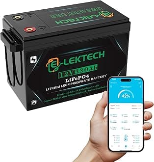 12V 330Ah LiFePO4 Lithium Battery Small Size, Built-in 200A BMS, Up to 10000 Cycles, Max. 2560W Power Output, Perfect for Off-Grid, RV, Golf Cart, Solar Power System, Home Backup