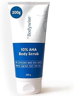 Body'wise 10% Lactic AHA Exfoliating Body Scrub For Tan Removal & Soft-Smooth Skin
