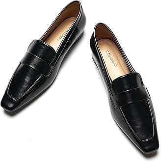 C.Paravano Women's Loafer Flat Loafers for Women Slip-on Flats Shoes Business Casual Shoe Slip-on Penny Loafers for Women