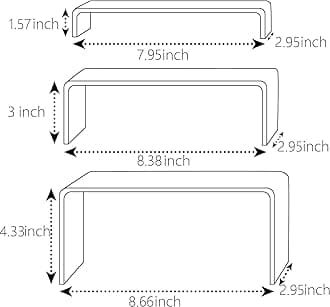 IHOMECOOKER Clear Acrylic Display Risers Showcase for Shoe Risers Retail Stand Cupcake Stand Dessert Stand … Black B-SR-3PCX2