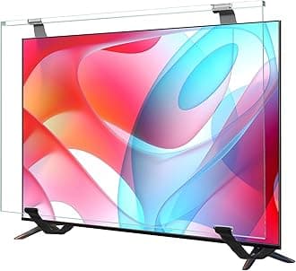 Qoosea 32 Inch TV Screen Protector HD Clear Acrylic Protective Panel for Single-Point & Dual-Point Support Wall-Mounted Monitors