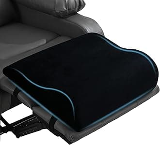 HOMBYS Extra Large Recliner Leg Pillow, Memory Foam Foot Rest Cushion Wave Shape Recliner Footrest Extender, Multi Purpose Back & Lumbar Support Pillow for Recliner, Bed, Sofa Couch-20x17x5