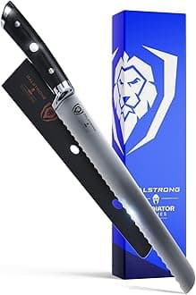Dalstrong Serrated Bread Knife - 10 inch - Gladiator Series Elite - Forged High-Carbon German Steel - G10 Handle Kitchen Knife - Sheath Included - Razor Sharp Slicer - Slicing Knife - NSF Certified