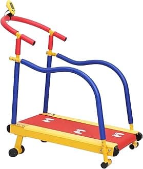 Kids Fitness Treadmill, Fitness Exercise Equipment for Kids, Non Motorized Treadmill with LED Display, Running Treadmill for Beginner Exercise