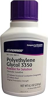 Polyethylene Glycol 3350 250ml (238gm) Powder. Miralax)