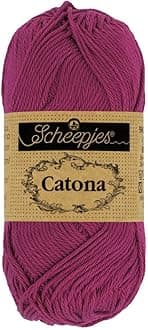 Scheepjes Catona 128 Tyrian Purple Yarn - 1x50g