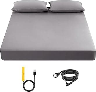 Grounding Sheet, 90% Organic Cotton+10% Pure Silver Organic Fitted Grounded Sheet for Improved Sleep, Pain Relief - Earth Connected Bedding (Gray, (78 * 80.2 * 15.1inch))