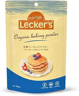 Organic Baking Powder (100g) [Founded 89 years ago. Lecker brand providing safety and quality] Organic, Additive-free, Aluminum-free, No Dicalcium Phosphate, Gluten-free, Vegan, GMO-free